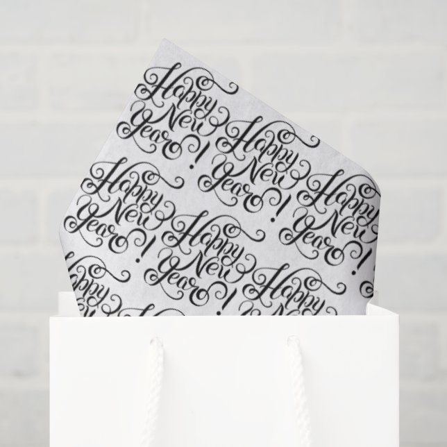 Papel De Seda Feliz Ano Novo  (Sacola de presentes)