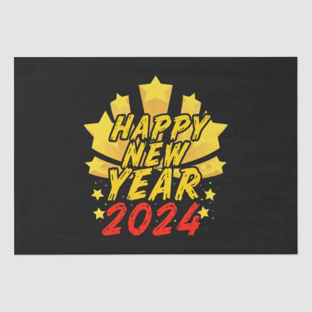 Papel De Seda Feliz ano novo 2024 (Frente )