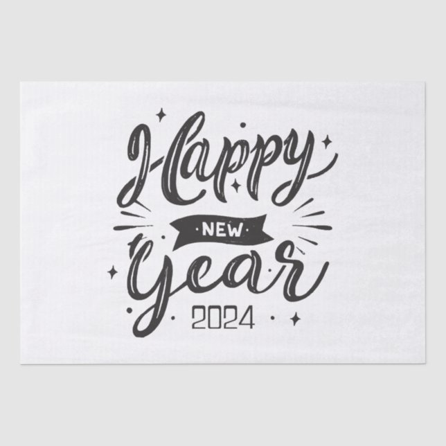 Papel De Seda Feliz ano novo 2024 (Frente )