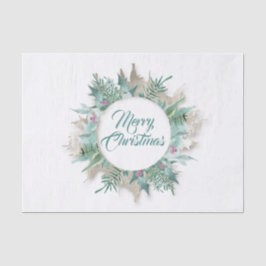 Papel De Seda Feliz Belly Natal Férias Branch Mint Creamy