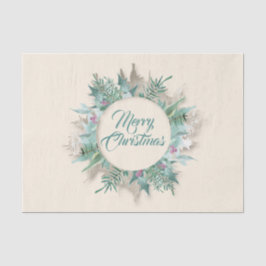 Papel De Seda Feliz Belly Natal Férias Branch Mint Creamy