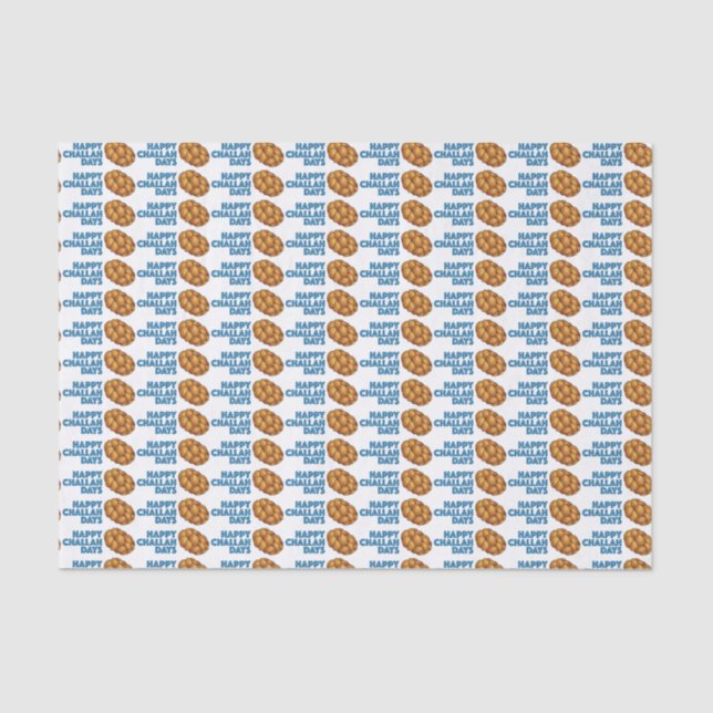 Papel De Seda Feliz Challah Days Hanukkah Chanukah Holiday (Frente )
