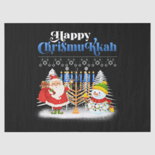 Papel De Seda Feliz Chrismukkah Natal Judeu Hanukkah