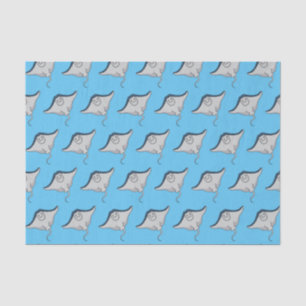Papel De Seda Feliz desenho animado de peixes-raia