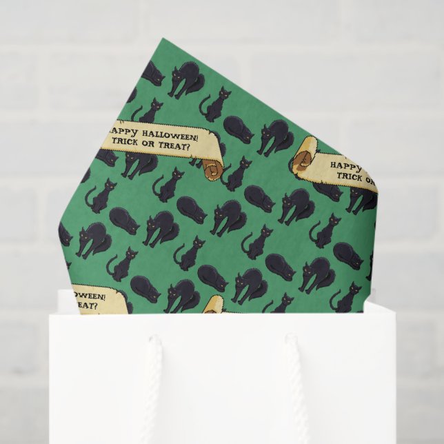 Papel De Seda Feliz Dia das Bruxas! Truque Ou Tratar? (Sacola de presentes)