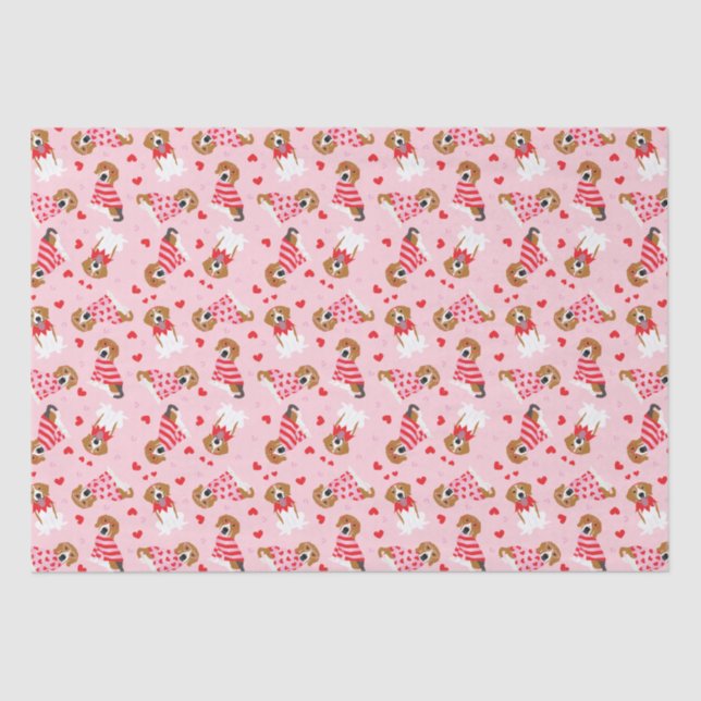 Papel De Seda Feliz Dia dos Namorados Cachorros (Frente )