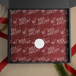 Papel De Seda Feliz e Bright Script Elegante Natal Vermelho Mode