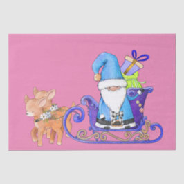 Papel De Seda Feliz e cor simples Papais noeis de Natal