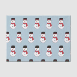 Papel De Seda Feliz Feriado de Natal de Snowman
