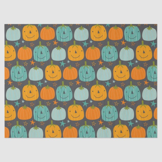 Papel De Seda Feliz Halloween Pumpkin (Frente )
