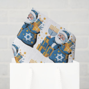 Papel De Seda Feliz Hanukkah Papai Noel