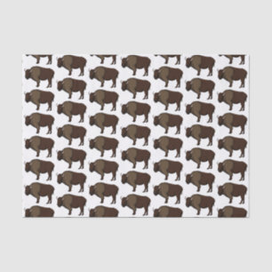Papel De Seda Feliz ilustração de búfalo bisonte americano
