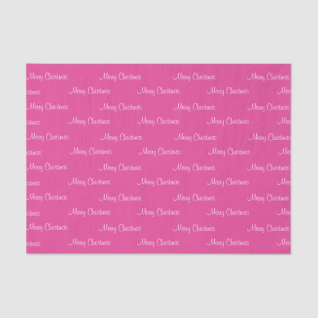 Papel De Seda Feliz Natal a Rosa (Frente )