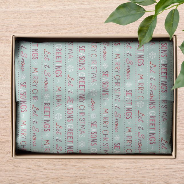 Papel De Seda Feliz Natal As Saudações da Época Deixem-na Neve (Criador carregado)