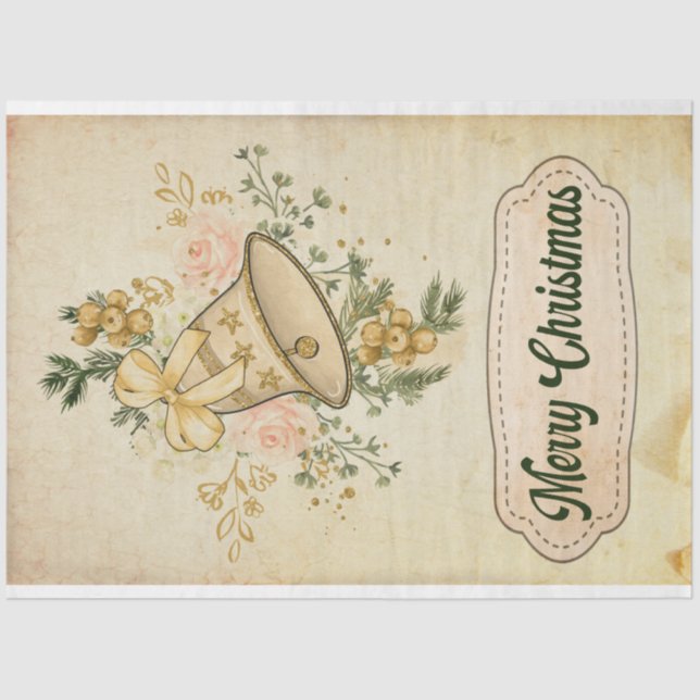 Papel De Seda Feliz Natal Belts Saudações Feliz Natal (Frente )