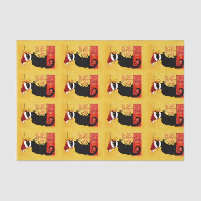 Papel De Seda Feliz Natal - Chat Noir (Frente )
