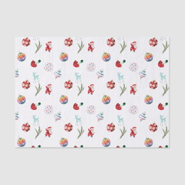 Papel De Seda Feliz Natal Colorido (Frente )