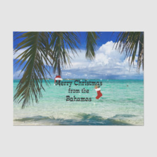 Papel De Seda Feliz Natal das Bahamas