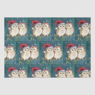 Papel De Seda Feliz Natal das Corujas