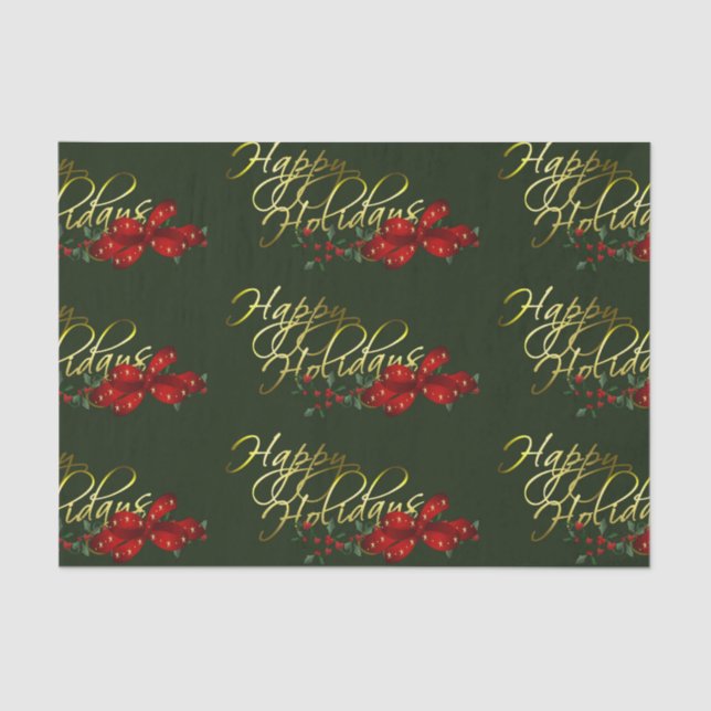 Papel De Seda Feliz Natal de Férias (Frente )