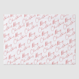 Papel De Seda Feliz Natal Escrito à Mão em Letra Simples