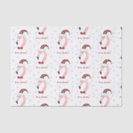 Papel De Seda Feliz Natal Flamingo Papais noeis Natal Moderno
