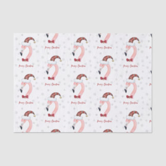 Papel De Seda Feliz Natal Flamingo Papais noeis Natal Moderno