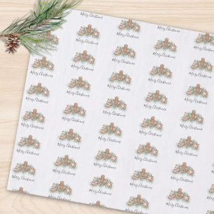 Papel De Seda Feliz Natal Gingerbread