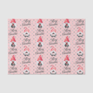 Papel De Seda Feliz Natal Gnomos E Tecidos
