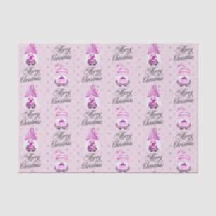 Papel De Seda Feliz Natal Gnomos E Tecidos