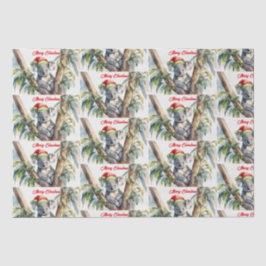 Papel De Seda Feliz Natal Koala sentado em Gumtree
