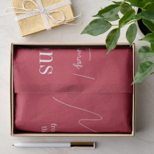 Papel De Seda Feliz Natal Moderno Vermelho Personalizado