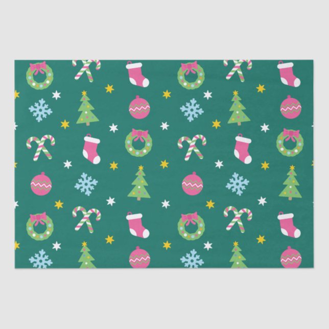 Papel De Seda Feliz Natal padrão (Frente )