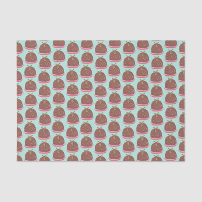 Papel De Seda Feliz Natal Pudim Feriado (Frente )