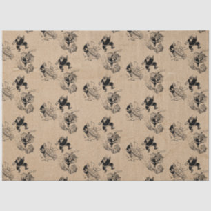 Papel De Seda Feliz Natal Retro Vintage Papais noeis Kraft Patte