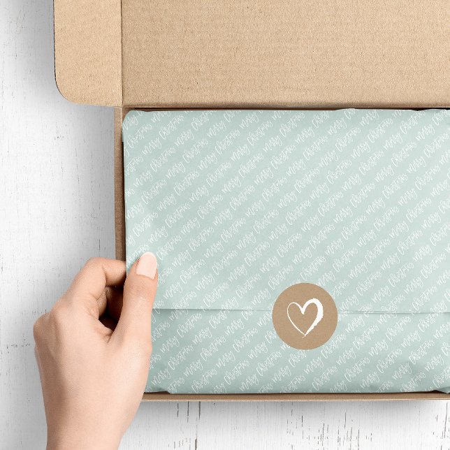 Papel De Seda Feliz Natal Script | Cores editáveis (Criador carregado)