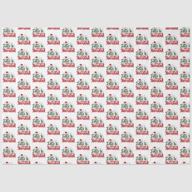 Papel De Seda Feliz Navidad (Frente )