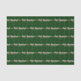 Papel De Seda Feliz Navidad Striped Holly Berries