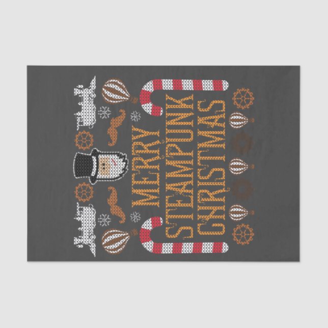 Papel De Seda Feliz Steampunk Christmas Ugly Xmas (Frente )