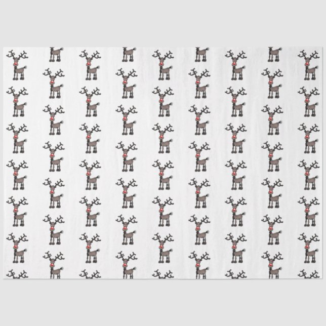 Papel De Seda Feliz Stressmas com Rudolph (Frente )
