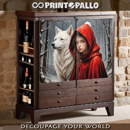 Papel De Seda Feliz XMas Red Riding hood (e o lobo)