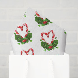 Papel De Seda Felizes Feriados de Candy Cane Feliz Natal