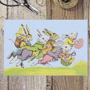 Papel De Seda Felz pascoa que funciona coelhos Pastel