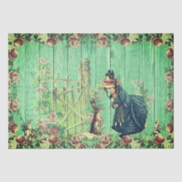 Papel De Seda Felz pascoa vintage Tecido