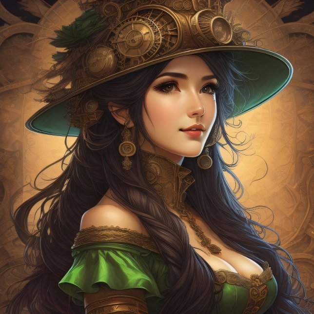 Papel De Seda Feminine steampunk woman v8 tissue paper Decoupage (Criador carregado)