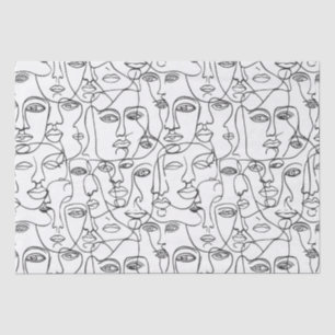 Papel De Seda Feminista da Arte Moderna de Abstrato