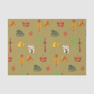 Papel De Seda Fengshui Boa Sorte, Money e Símbolos de Abundância