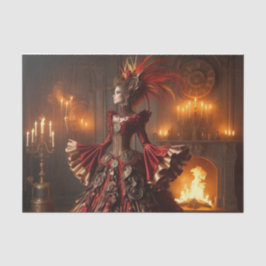 Papel De Seda Fênix Fire Queen Steampunk Victorunk Industrial