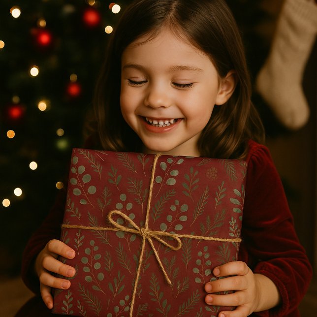 Papel De Seda Feriado Botânico Elegante (Criador carregado)