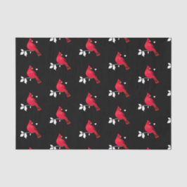 Papel De Seda Feriado Branco Vermelho Negra Vermelho de Pássaro